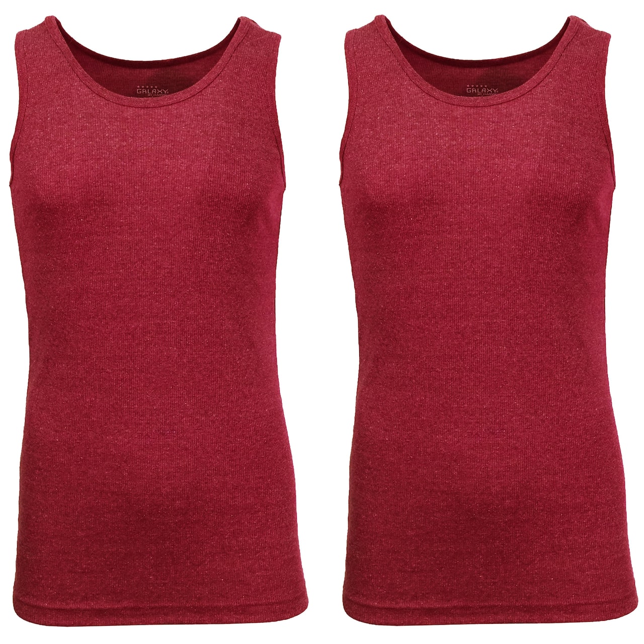 Galaxy By Harvic Famous Heavyweight Men’s Ribbed Tank Top 2 Pack